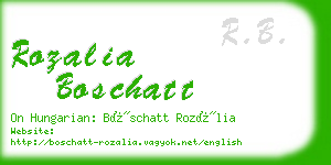 rozalia boschatt business card